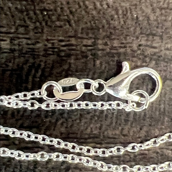 Green Chalcedony Puffy Heart Necklace with Silver Chain - Picture 6 of 9